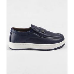 Cute Walk by Babyhug Slip On Loafers With Star Applique - Navy Blue