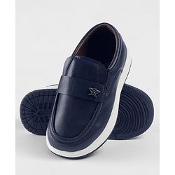 Cute Walk by Babyhug Slip On Loafers With Star Applique - Navy Blue