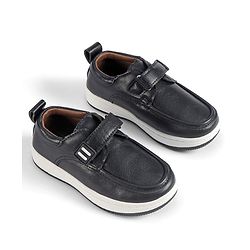 Cute Walk by Babyhug Velcro Closure Solid Loafers - Black