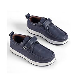 Cute Walk by Babyhug Velcro Closure Solid Loafers - Black