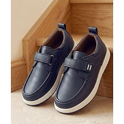 Cute Walk by Babyhug Velcro Closure Solid Loafers - Black