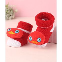 Cute Walk by Babyhug Socks Shoes With Applique - Multicolor
