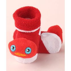 Cute Walk by Babyhug Socks Shoes With Applique - Multicolor