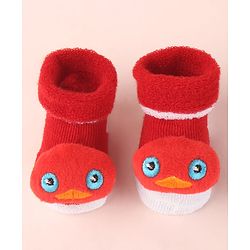 Cute Walk by Babyhug Socks Shoes With Applique - Multicolor