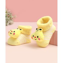 Cute Walk by Babyhug Socks Shoes With Bee Applique - Multicolor