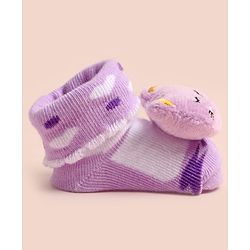 Cute Walk by Babyhug Ankle Length Socks Shoes With Applique - Multicolor