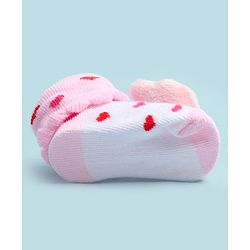 Cute Walk by Babyhug Ankle Length Socks Shoes With Applique - Multicolor