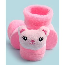Cute Walk by Babyhug Ankle Length Socks Shoes With Applique - Multicolor
