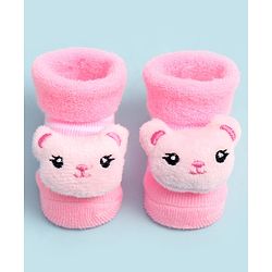 Cute Walk by Babyhug Ankle Length Socks Shoes With Applique - Multicolor