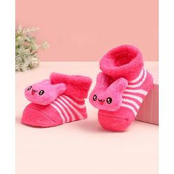 Cute Walk by Babyhug Ankle Length Socks Shoes With Applique - Multicolor