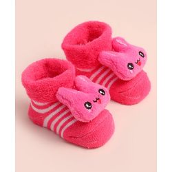 Cute Walk by Babyhug Ankle Length Socks Shoes With Applique - Multicolor