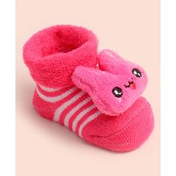 Cute Walk by Babyhug Ankle Length Socks Shoes With Applique - Multicolor