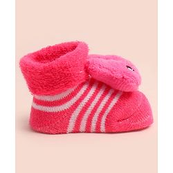 Cute Walk by Babyhug Ankle Length Socks Shoes With Applique - Multicolor