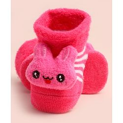 Cute Walk by Babyhug Ankle Length Socks Shoes With Applique - Multicolor