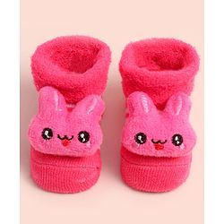 Cute Walk by Babyhug Ankle Length Socks Shoes With Applique - Multicolor