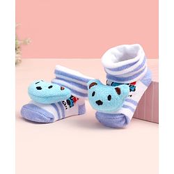 Cute Walk by Babyhug Ankle Length Socks Shoes With Applique - Multicolor