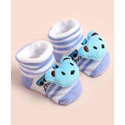 Cute Walk by Babyhug Ankle Length Socks Shoes With Applique - Multicolor