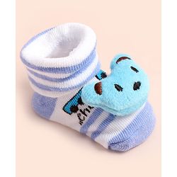 Cute Walk by Babyhug Ankle Length Socks Shoes With Applique - Multicolor