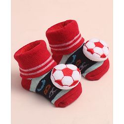 Cute Walk by Babyhug Sock Shoes with ABC Design & Ball Applique - Multicolor