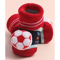 Cute Walk by Babyhug Sock Shoes with ABC Design & Ball Applique - Multicolor
