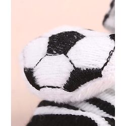 Cute Walk by Babyhug Sock Shoes with Stripes & Ball Applique - Multicolor