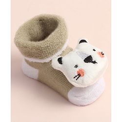 Cute Walk by Babyhug Sock Shoes with Kitty Applique - Multicolor
