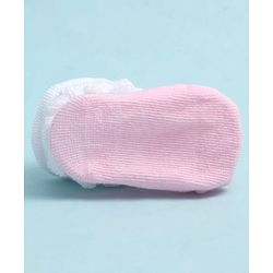 Cute Walk by Babyhug Sock Shoes with Floral Applique - Multicolor