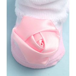 Cute Walk by Babyhug Sock Shoes with Floral Applique - Multicolor