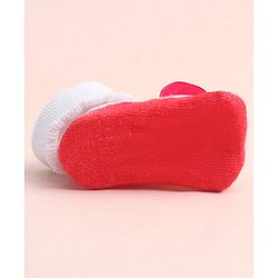 Cute Walk by Babyhug Sock Shoes with Floral Applique - Multicolor
