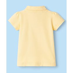 Babyhug Cotton Knit Polo T-Shirt with Butterfly Graphic Multi Color 12-18 Months