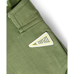 Babyhug 100% Cotton Terry Knit Full Length Camouflage Printed Lounge Pant With Cargo Pockets & Patch - Green