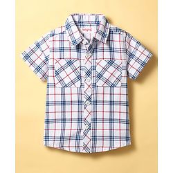 Babyhug Cotton Woven Half Sleeves Checks Shirt - Multicolor
