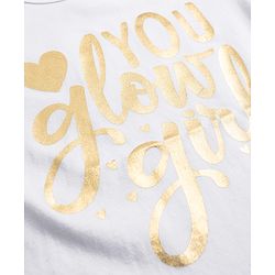Babyhug 100% Cotton Knit Half Sleeves T-Shirt With Text Foil Print - White