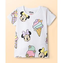 Babyhug Disney Single Jersey Knit Half Sleeves T-Shirts With Minnie & Friends Graphics Pack of 2 - Multicolor