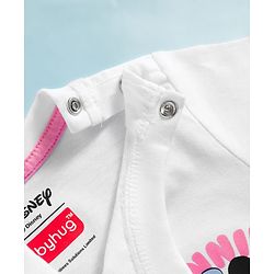 Babyhug Disney Single Jersey Knit Half Sleeves T-Shirt & Shorts Set With Minnie Mouse Graphics - Multicolor