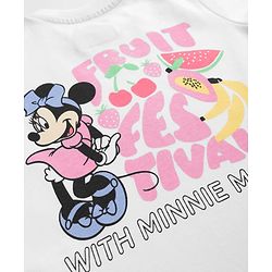 Babyhug Disney Single Jersey Knit Half Sleeves T-Shirt & Shorts Set With Minnie Mouse Graphics - Multicolor
