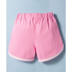 Babyhug Disney Single Jersey Knit Half Sleeves T-Shirt & Shorts Set With Minnie Mouse Graphics - Multicolor