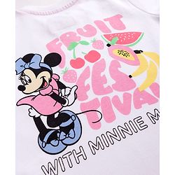 Babyhug Disney Single Jersey Knit Half Sleeves T-Shirt & Shorts Set With Minnie Mouse Graphics - Multicolor