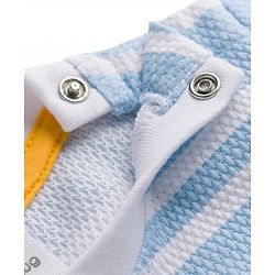 Babyhug Cotton Knit T-Shirts Half Sleeves Striped Structured with Graphics Multi Color 12-18 Months
