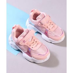 Cute Walk by Babyhug Velcro Closure Solid Sneaker Shoes - Pink