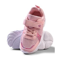 Cute Walk by Babyhug Velcro Closure Solid Sneaker Shoes - Pink