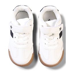 Cute Walk by Babyhug Velcro Closure Solid Sneaker Shoes - White