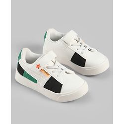 Cute Walk by Babyhug Velcro Closure Solid Sneaker Shoes - White