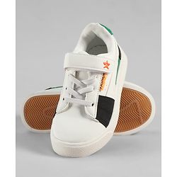 Cute Walk by Babyhug Velcro Closure Solid Sneaker Shoes - White