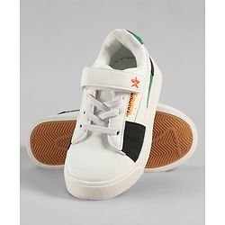 Cute Walk by Babyhug Velcro Closure Solid Sneaker Shoes - White