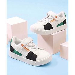 Cute Walk by Babyhug Velcro Closure Solid Sneaker Shoes - White