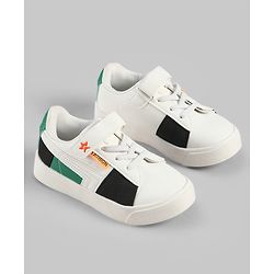 Cute Walk by Babyhug Velcro Closure Solid Sneaker Shoes - White