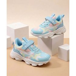 Cute Walk by Babyhug Velcro Closure Printed Sneaker Shoes - Blue
