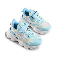 Cute Walk by Babyhug Velcro Closure Printed Sneaker Shoes - Blue