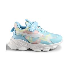 Cute Walk by Babyhug Velcro Closure Printed Sneaker Shoes - Blue